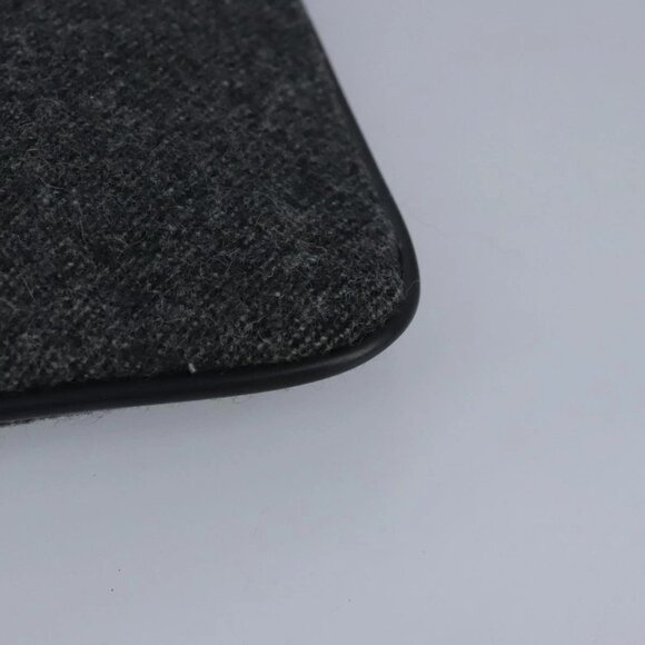 PRADA Pouch Wool Black Auth ti2350 - Picture 5 of 16